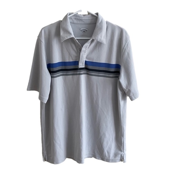 Callaway Short Sleeve Polo Golf Tee Shirt | Light Grey - Picture 1 of 6